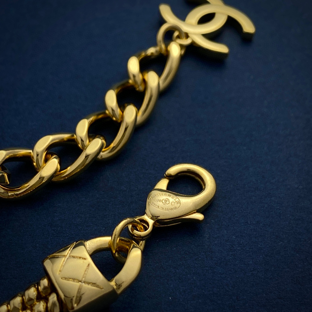 CCS111 Metal leater CC chain Bracelet - ccjewelryacc