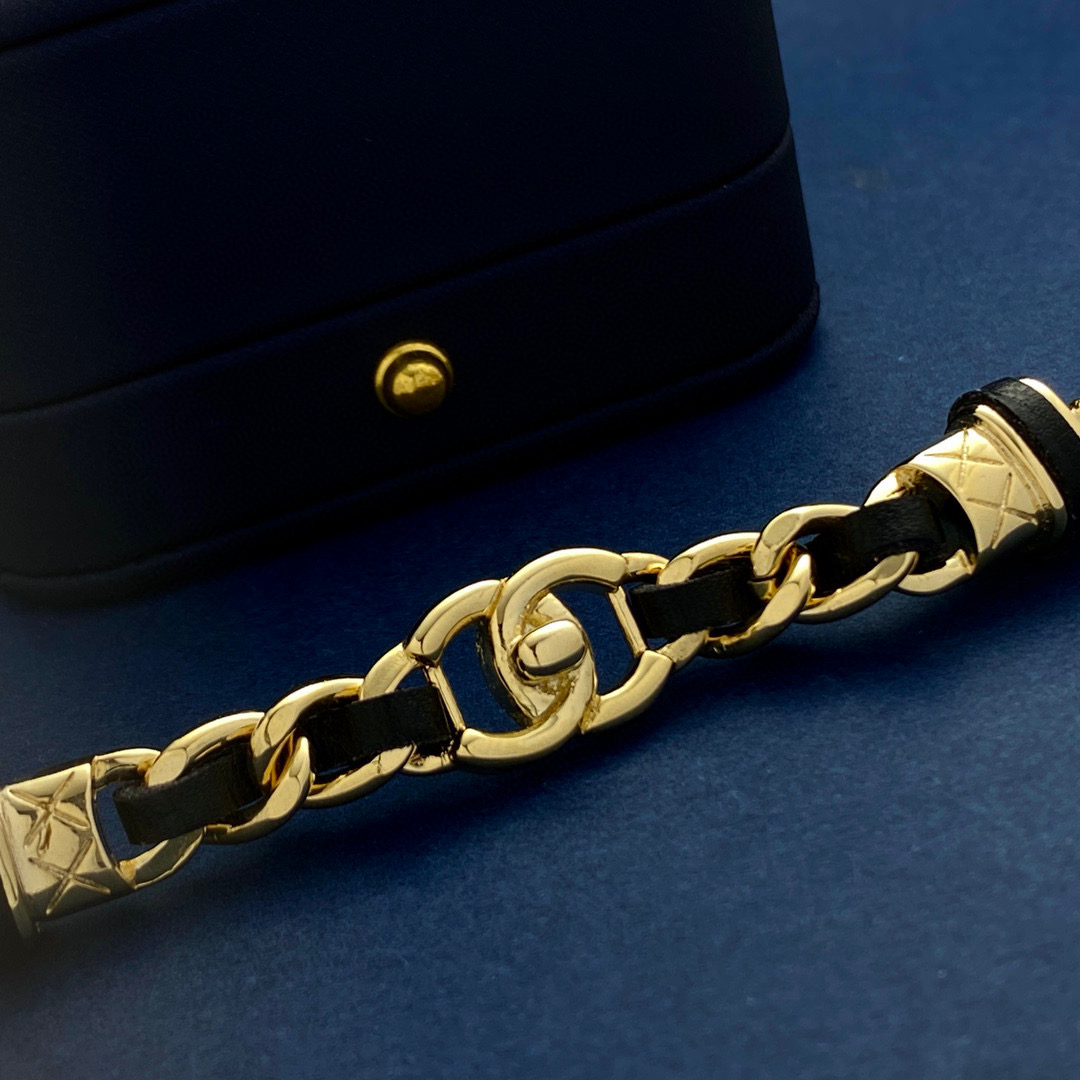 CCS111 Metal leater CC chain Bracelet - ccjewelryacc