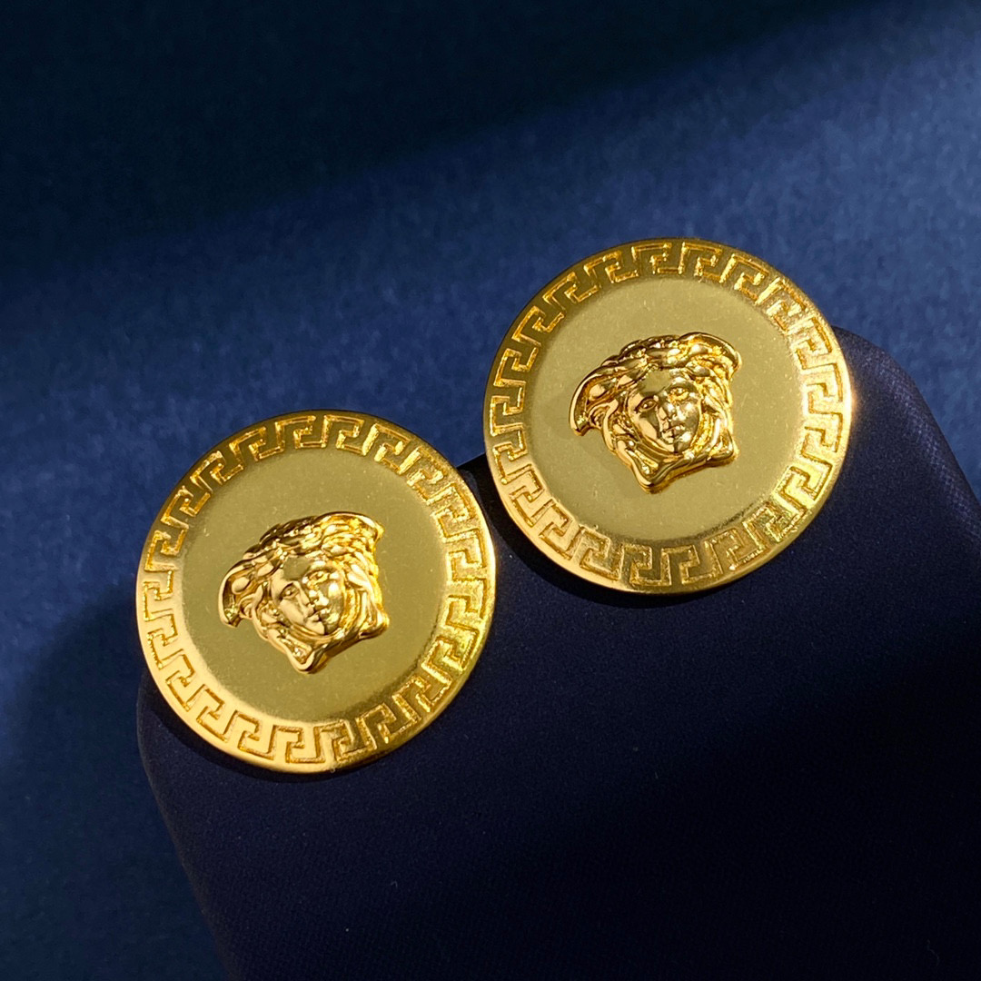 VSE031 Versace medusa head earrings - ccjewelryacc