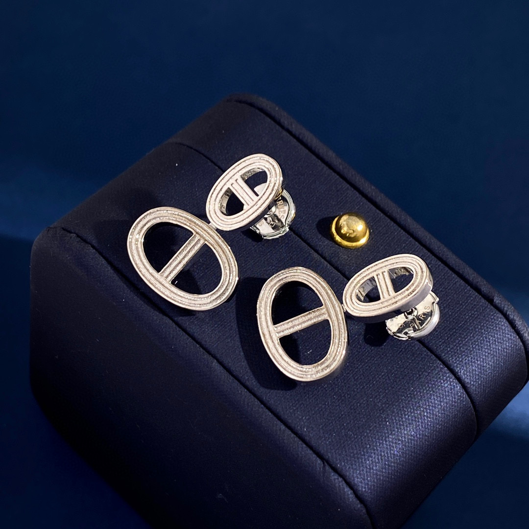 HME010 Chaine d'ancre 24 earrings, large model - ccjewelryacc