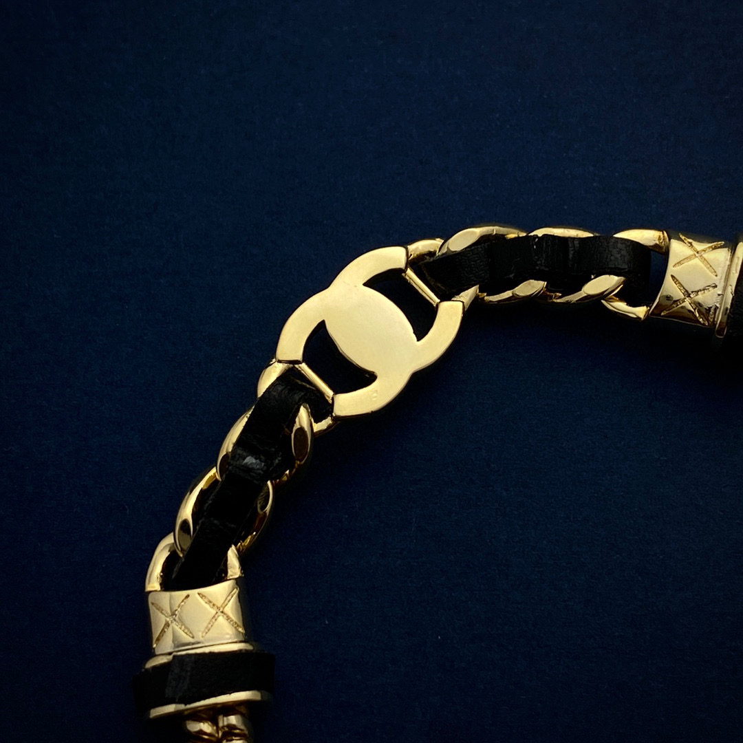 CCS111 Metal leater CC chain Bracelet - ccjewelryacc