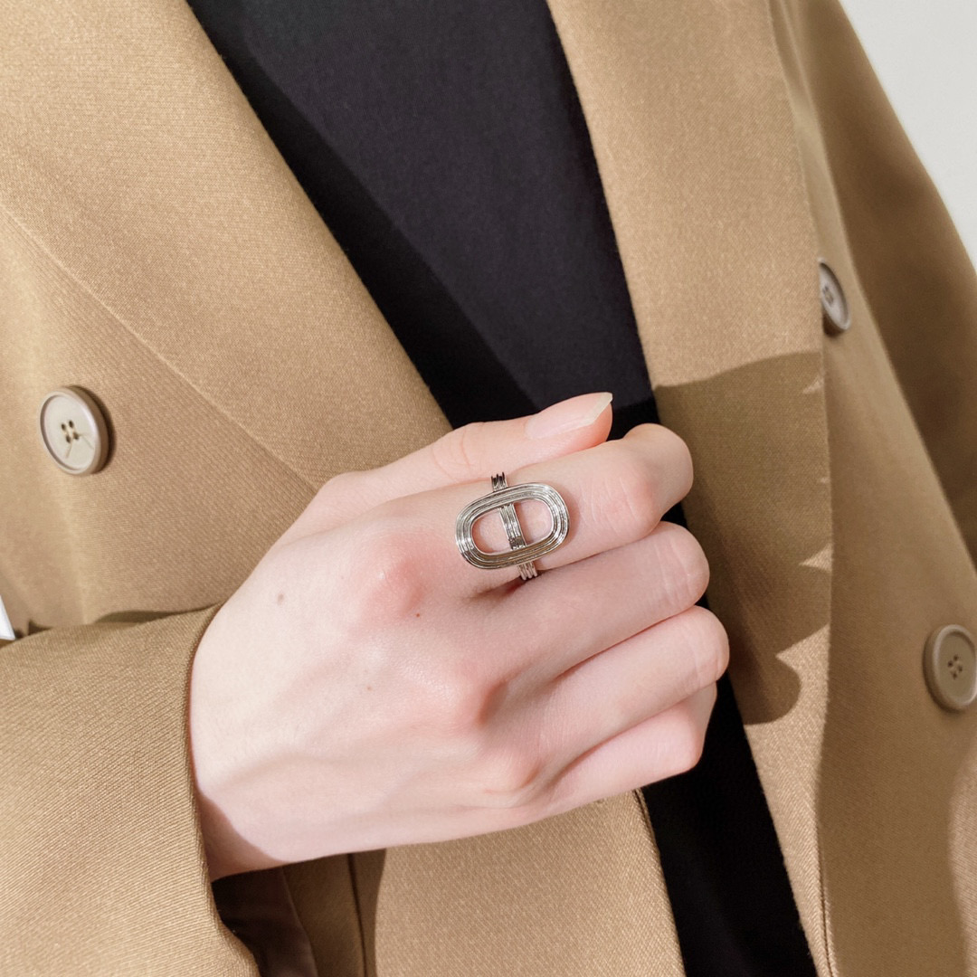 HMR006 H Designer Chaine d'Ancre ring - ccjewelryacc