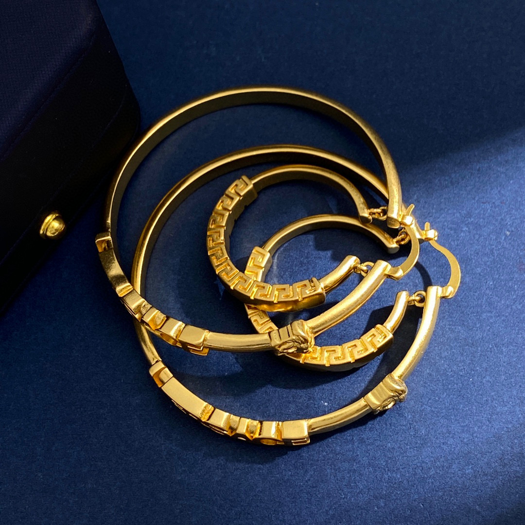 VSE036 Versace medusa hoop earrings - ccjewelryacc