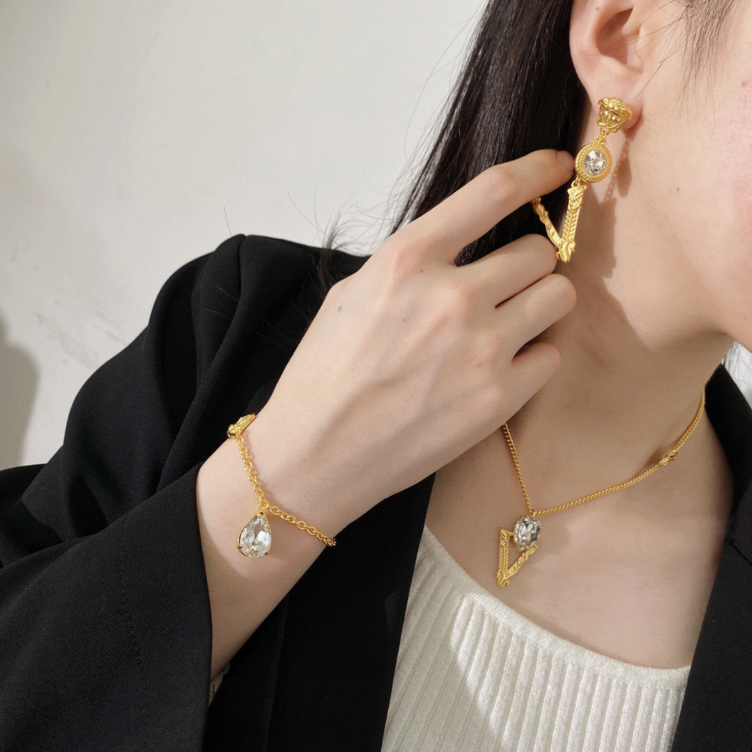 VSE054 Versace virtus earrings - ccjewelryacc