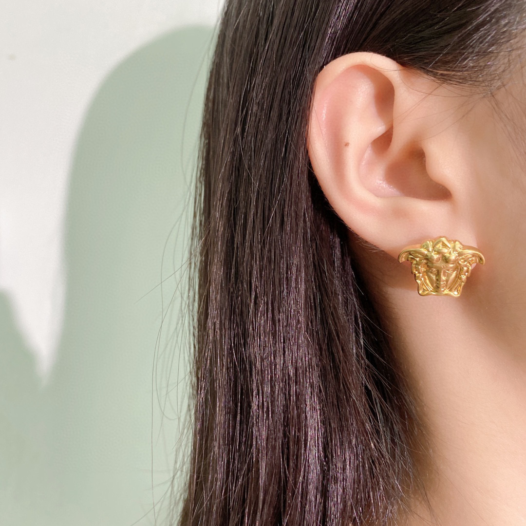 VSE033 Versace medusa head stud earrings - ccjewelryacc