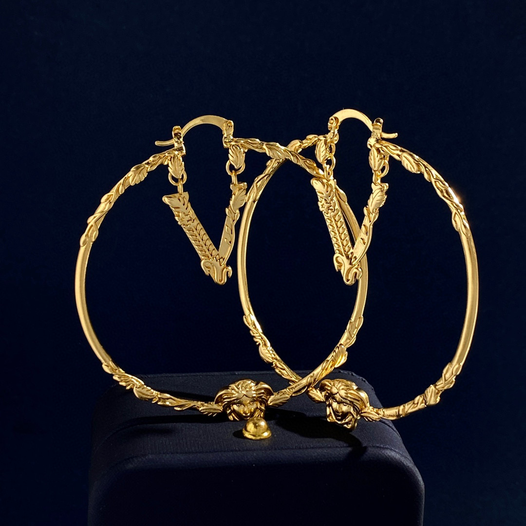 VSE041 Versace virtus hoop earrings - ccjewelryacc