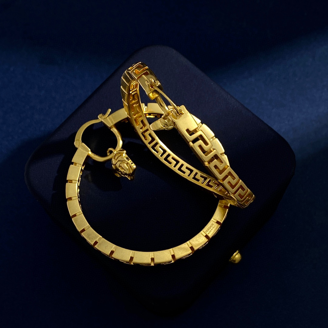 VSE038 versace hoop earrings medusa - ccjewelryacc