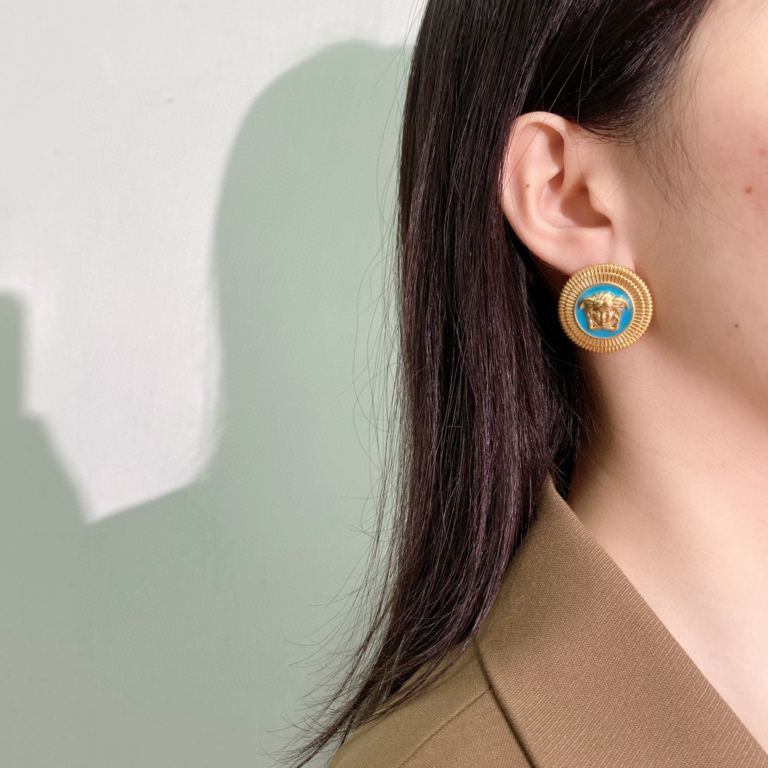 VSE030 Medusa stud earrings - ccjewelryacc