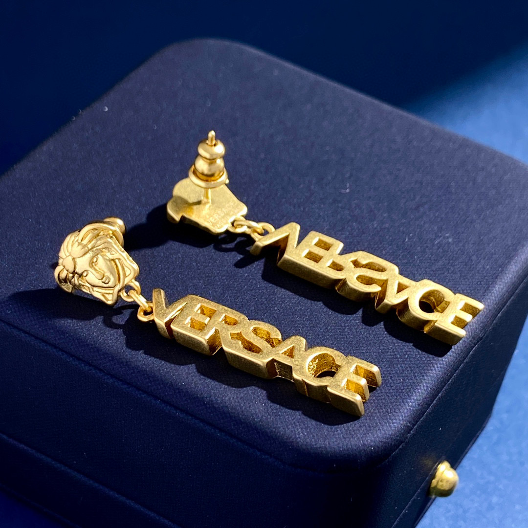 VSE042 Versace medusa drop earrings - ccjewelryacc