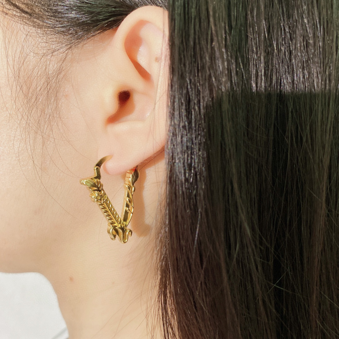 VSE046 Versace virtus hoop earrings - ccjewelryacc