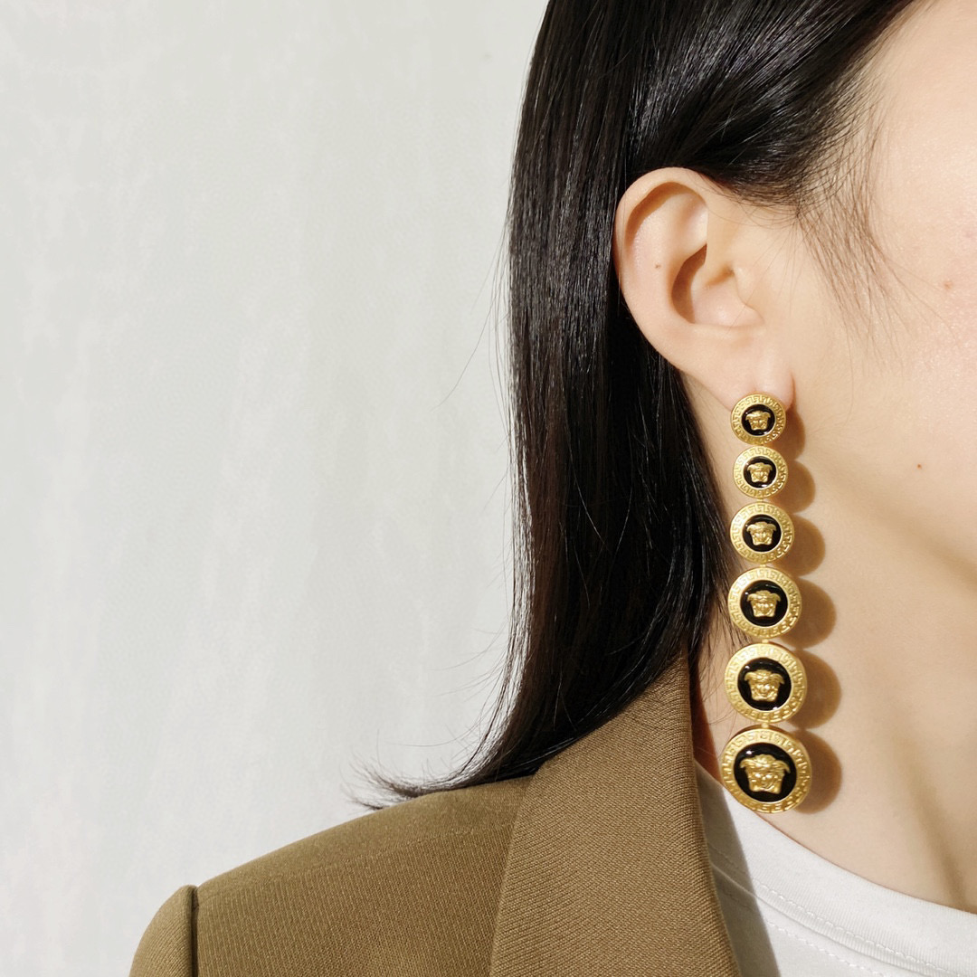VSE052 Medusa versace earrings - ccjewelryacc