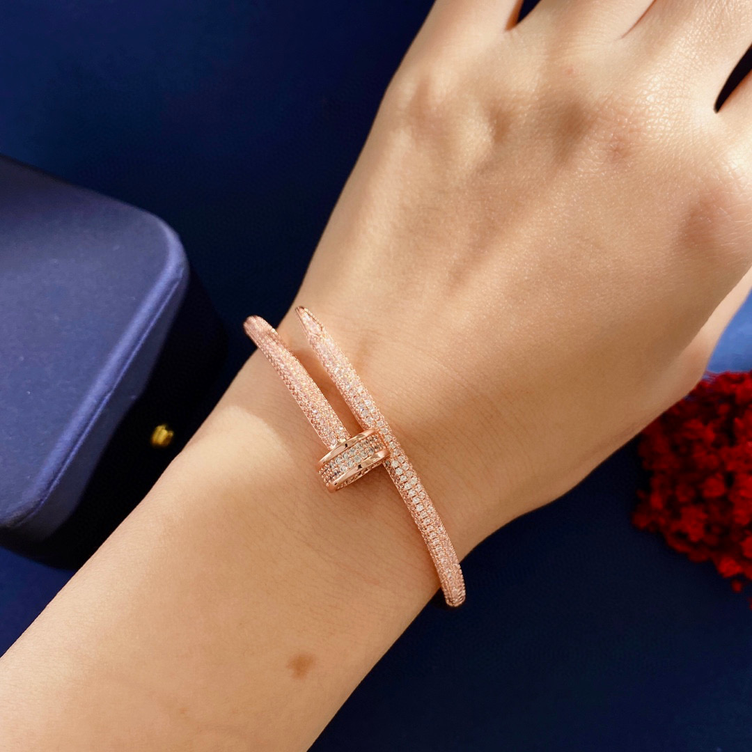CTS017 Full diamond nail Juste Un Clou bangle bracelet - ccjewelryacc