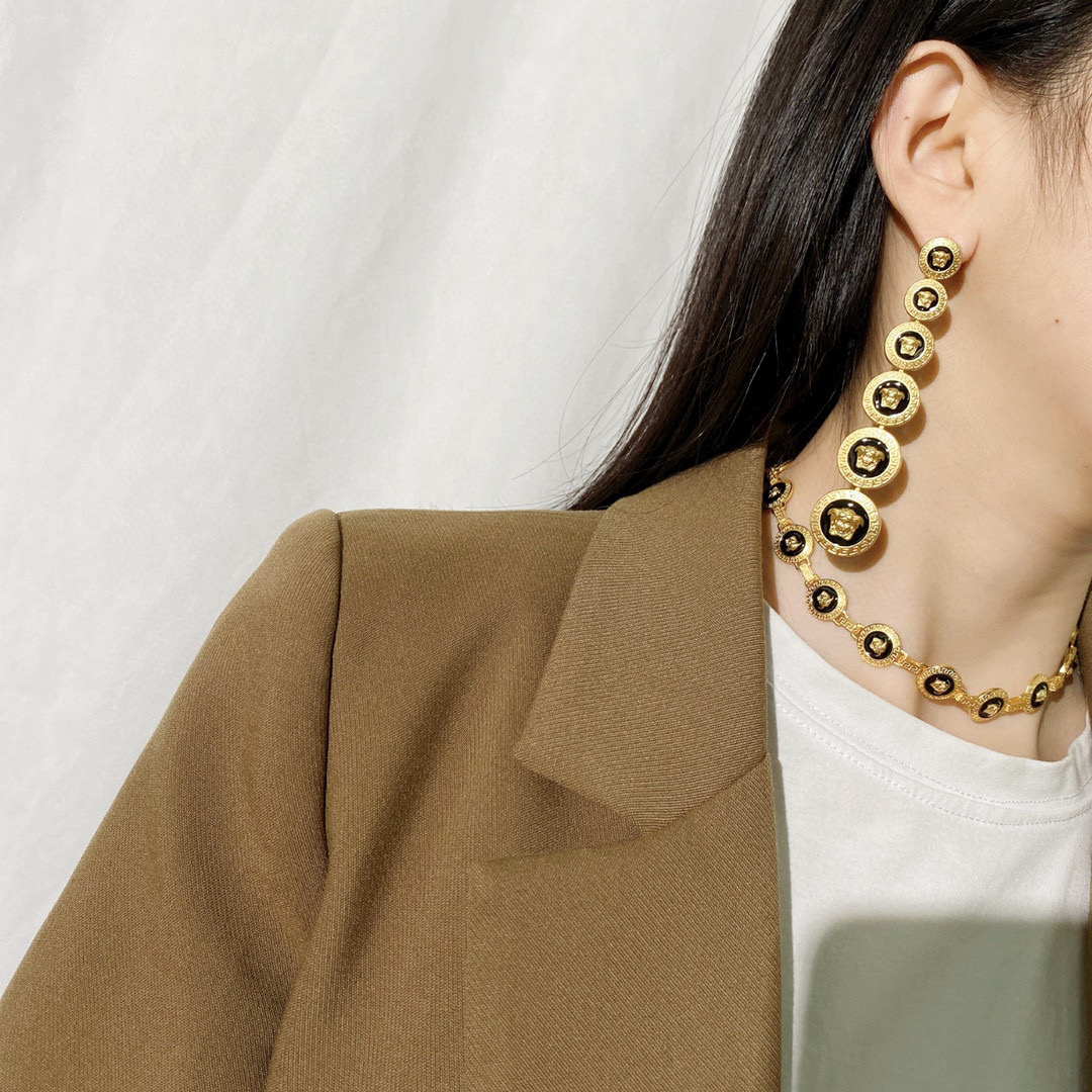 VSE052 Medusa versace earrings - ccjewelryacc