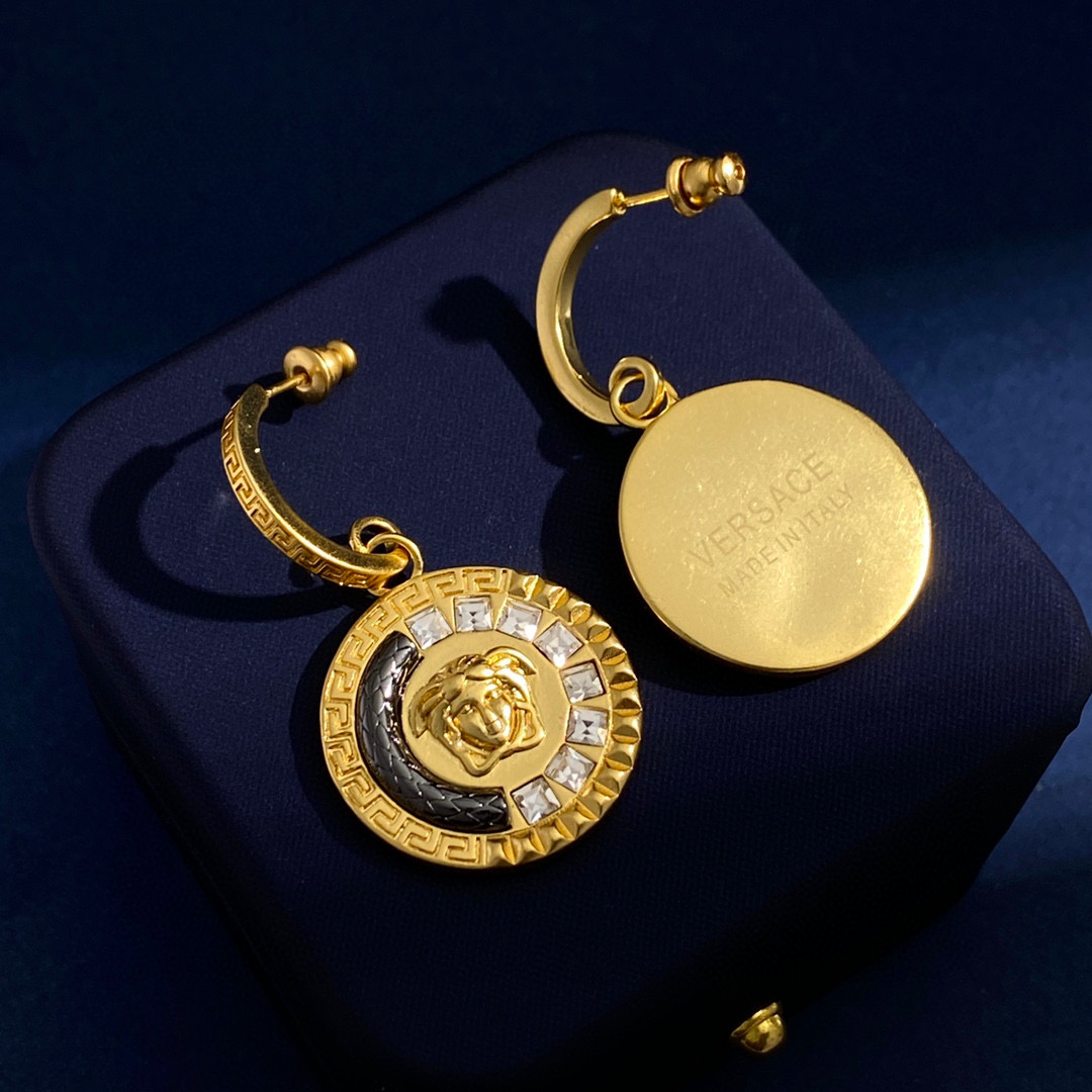 VSE039 Versace medusa drop earrings - ccjewelryacc