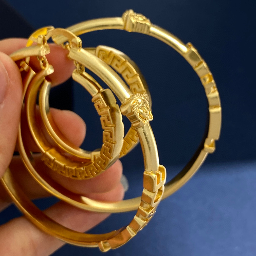 VSE036 Versace medusa hoop earrings - ccjewelryacc