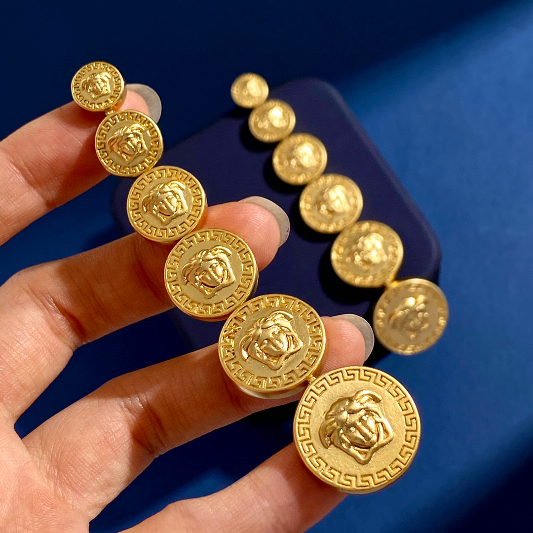 VSE049 Versace medusa head pendant earrings - ccjewelryacc