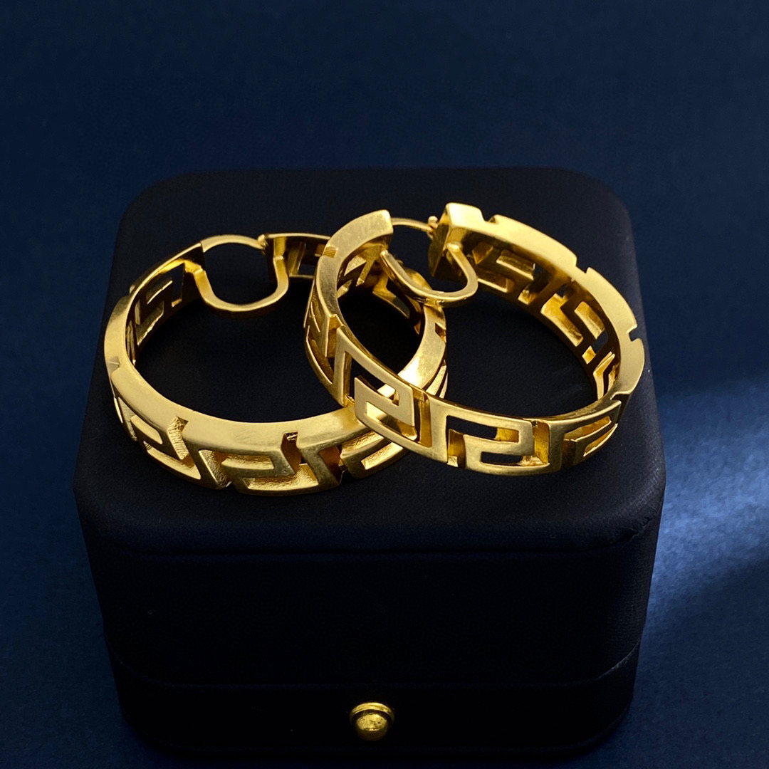VSE035 Versace hoop earrings sale - ccjewelryacc