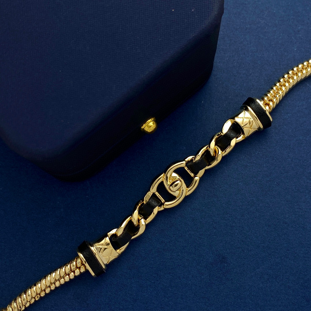 CCS111 Metal leater CC chain Bracelet - ccjewelryacc