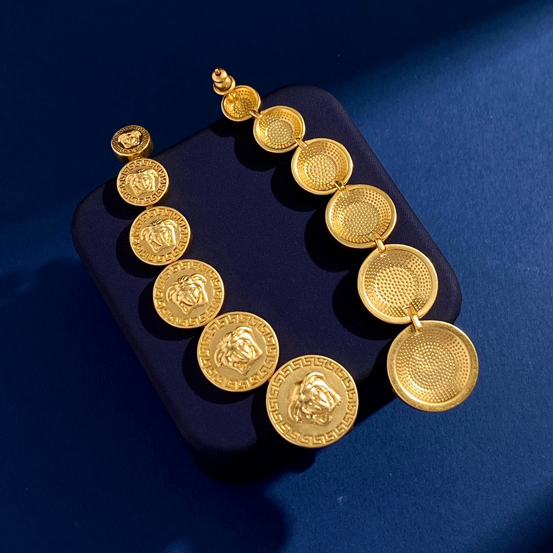VSE049 Versace medusa head pendant earrings - ccjewelryacc