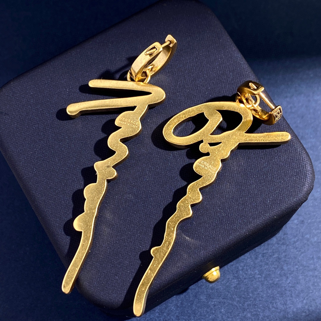 VSE040 Versace crystal GV signature earrings - ccjewelryacc