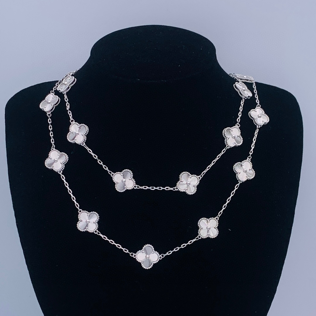 VCN056 VCA 20 motif vintage alhambra long necklace - ccfashionjewelry