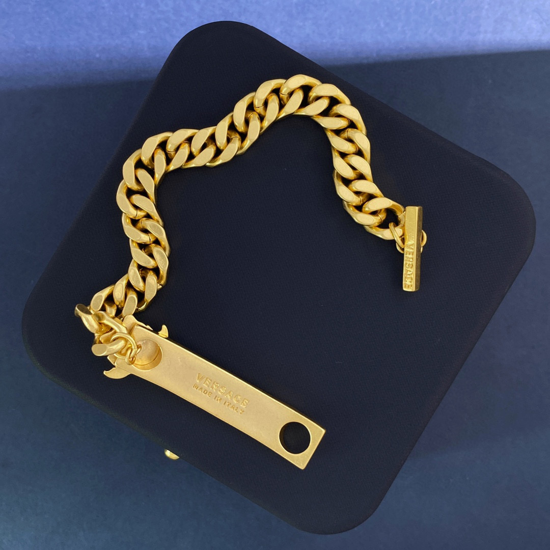 VSS023 Versace gold bracelet for men - ccjewelryacc