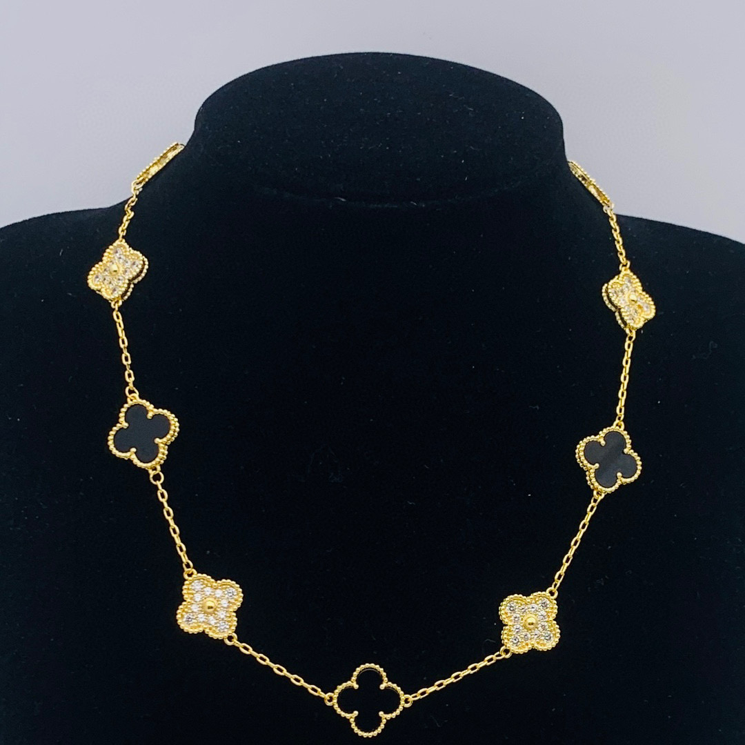 VCN064 10 Motif vca alhambra necklace with Diamond - ccjewelryacc