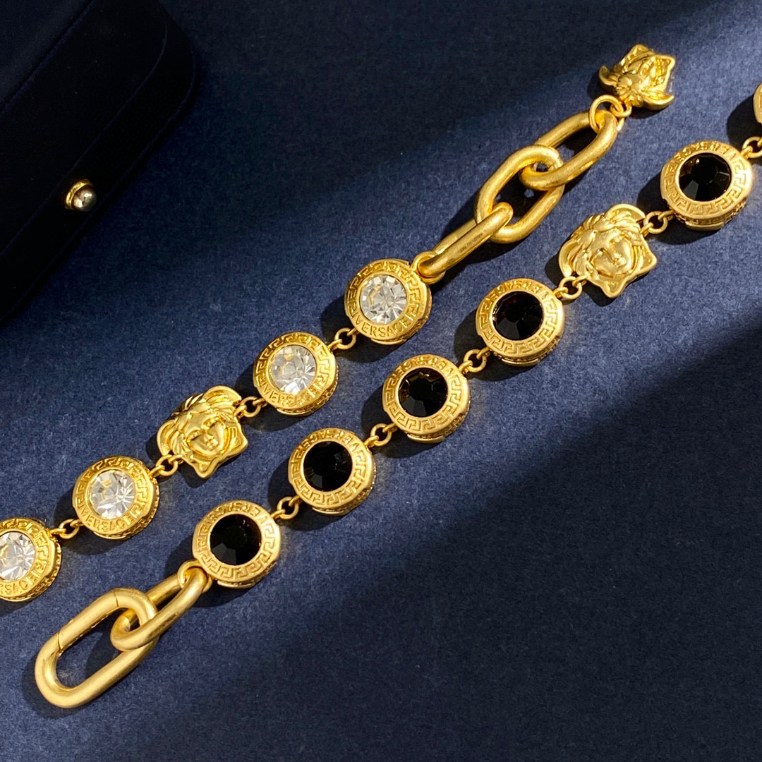 VSS024 Versace gold diamond bracelet - ccjewelryacc
