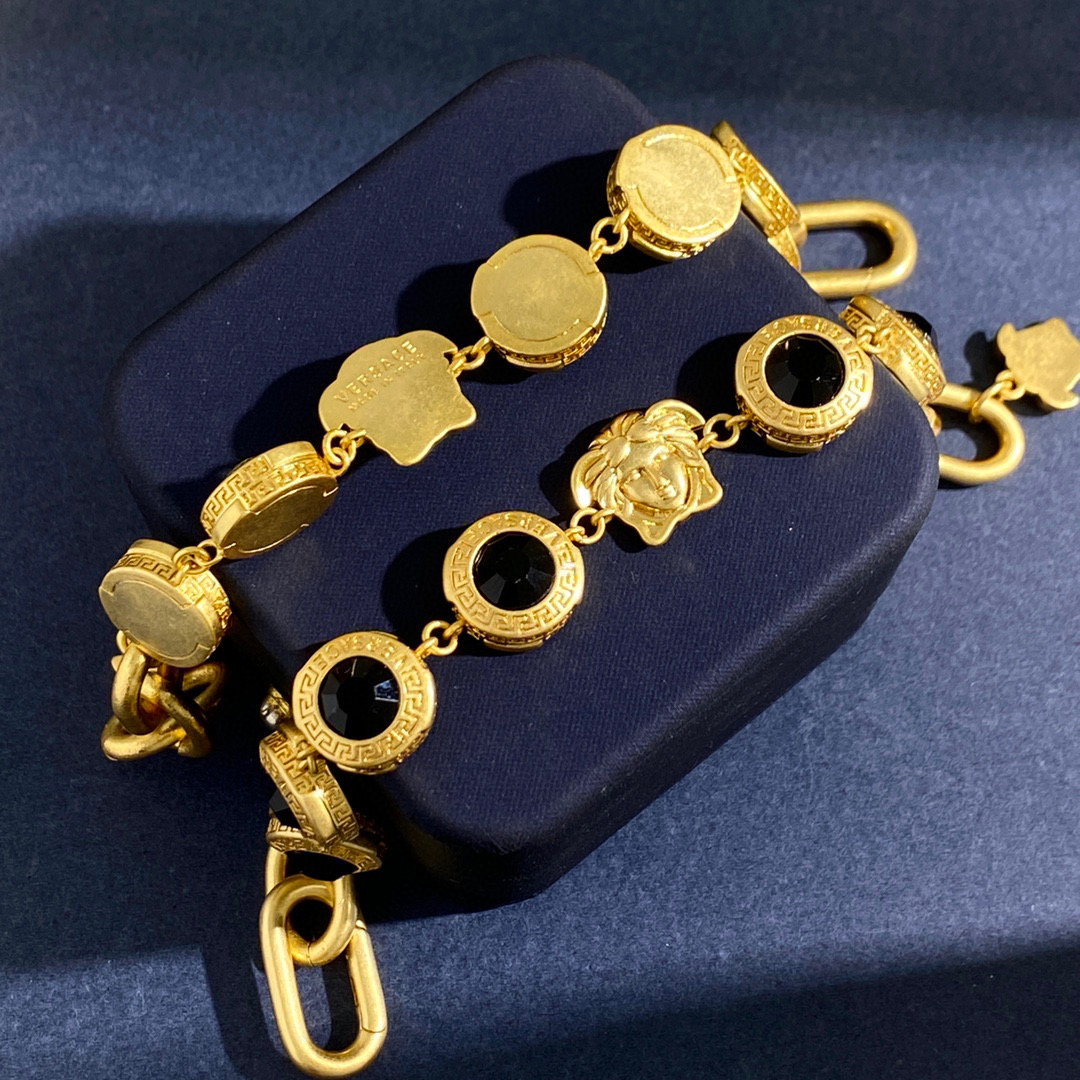 VSS024 Versace gold diamond bracelet - ccjewelryacc