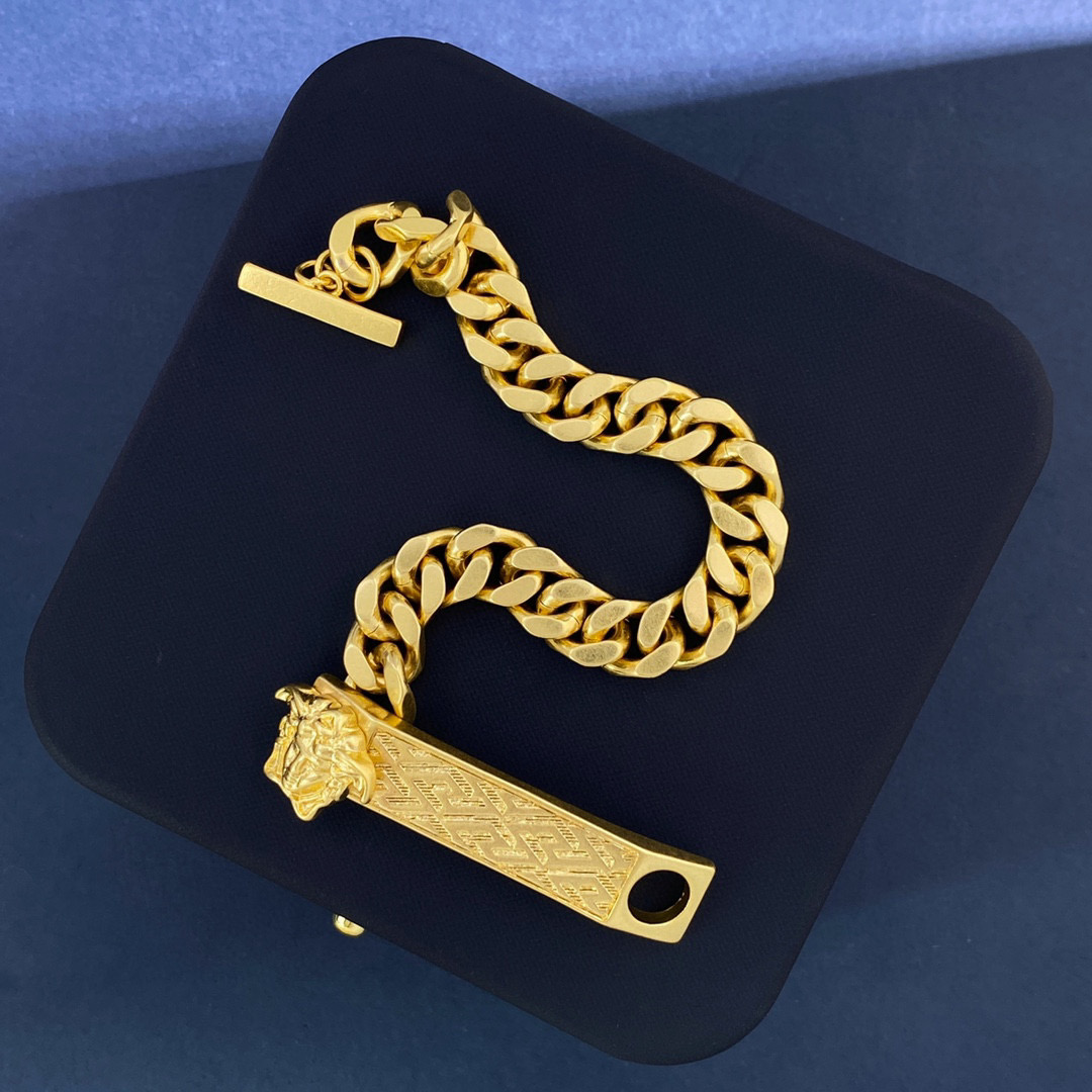 VSS023 Versace gold bracelet for men - ccjewelryacc