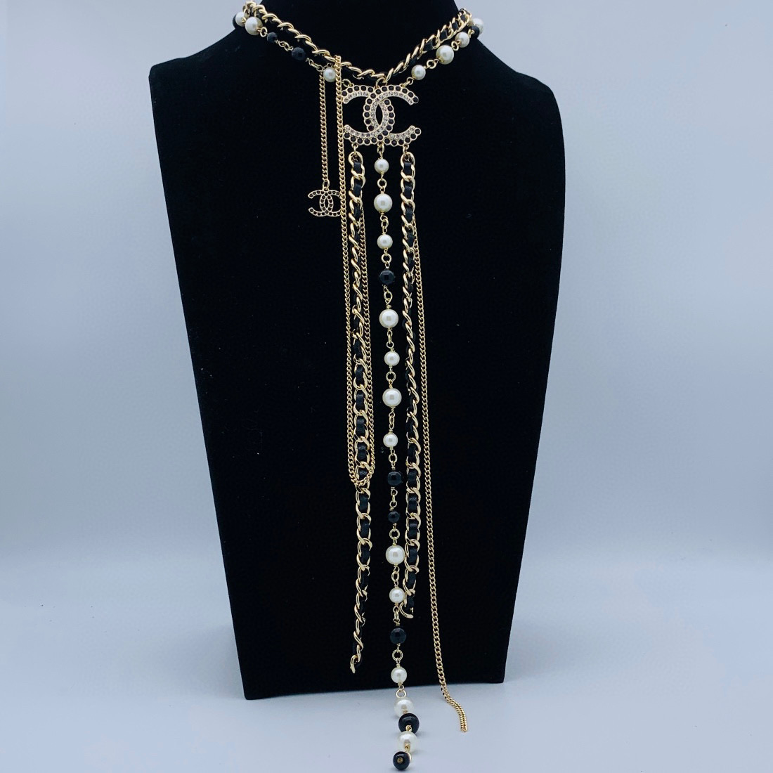 CCL347 CC tassels long chain sweather necklace - ccjewelryacc