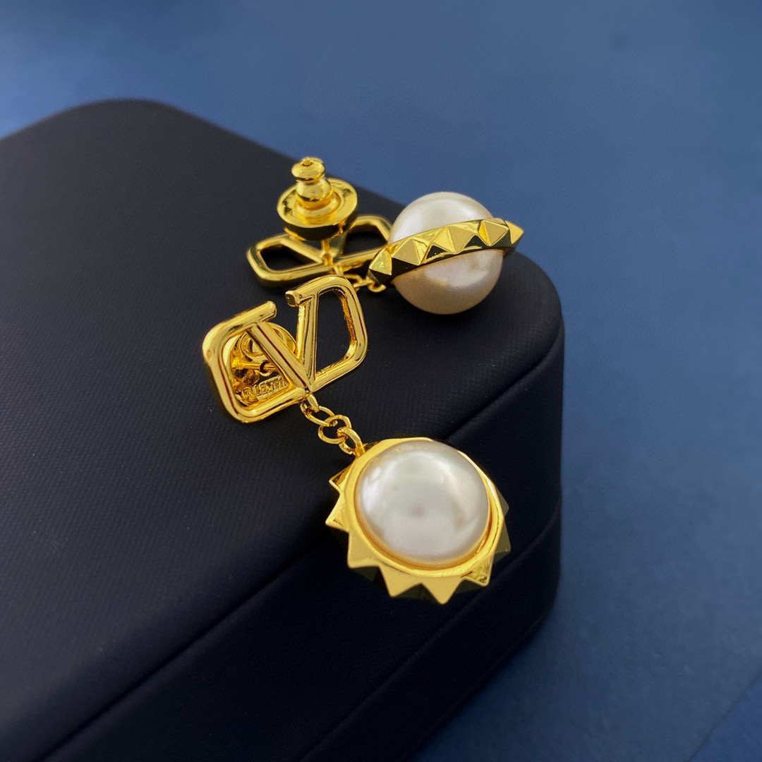 VTE055 valentino pearl drop earrings - ccjewelryacc