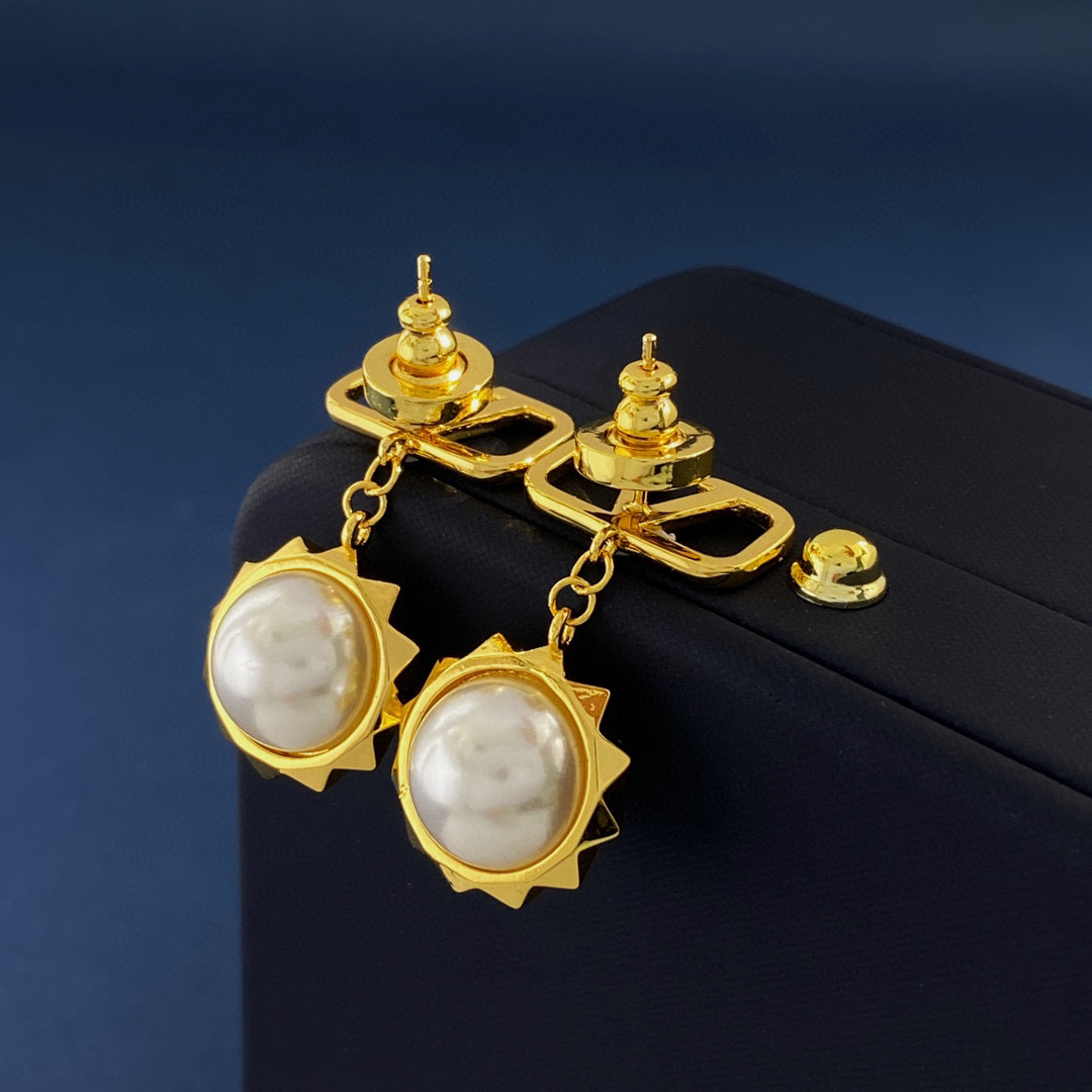 VTE055 valentino pearl drop earrings - ccjewelryacc