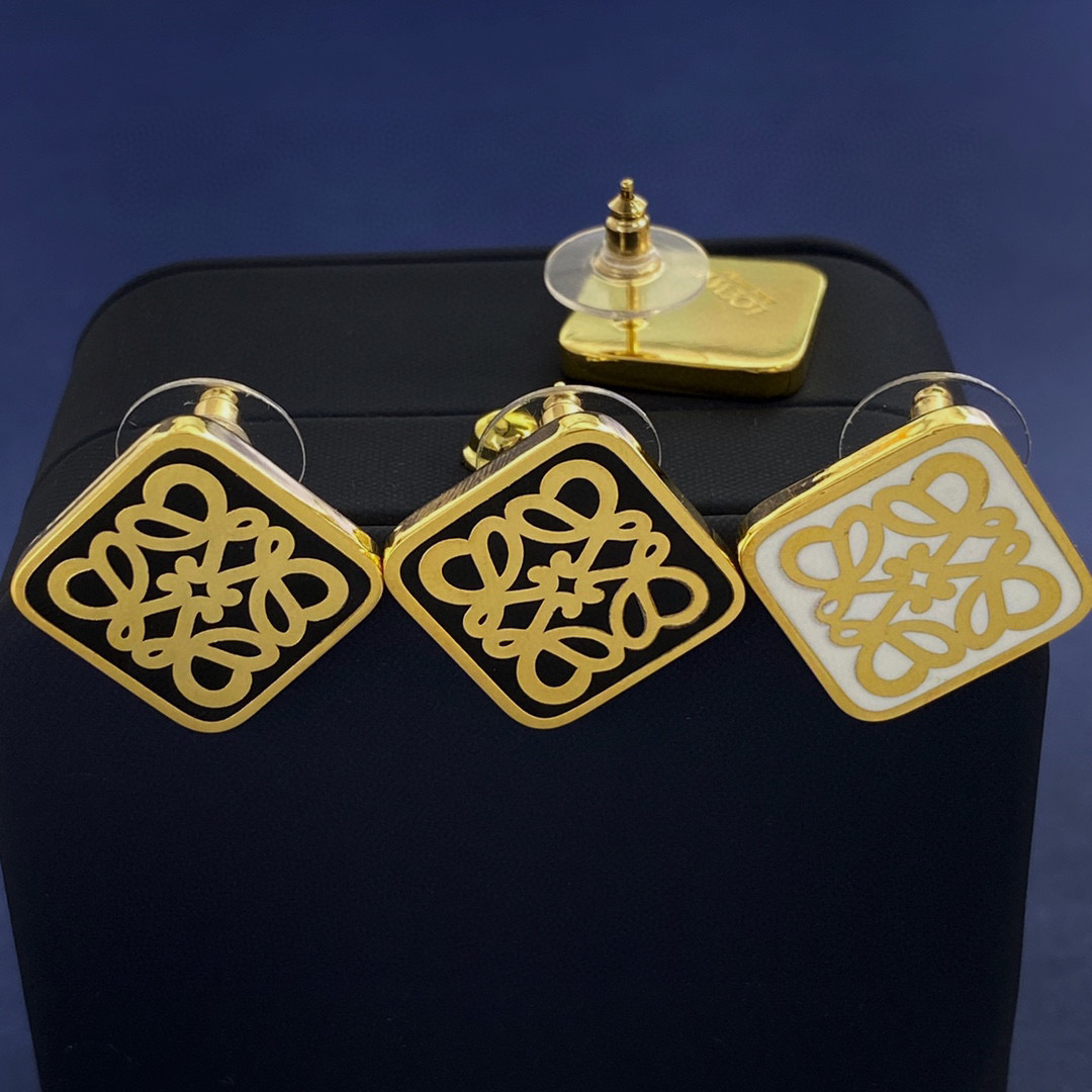 LWE037 Square Loewi stud earring - ccjewelryacc