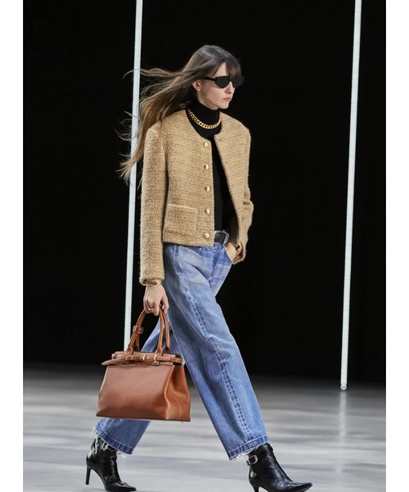 CLN030 celine chunky gold necklace - ccjewelryacc