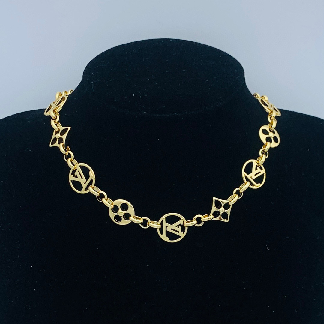 LVN095 Designer Monogram Blade Diamond Necklace For Men - ccfashionjewelry