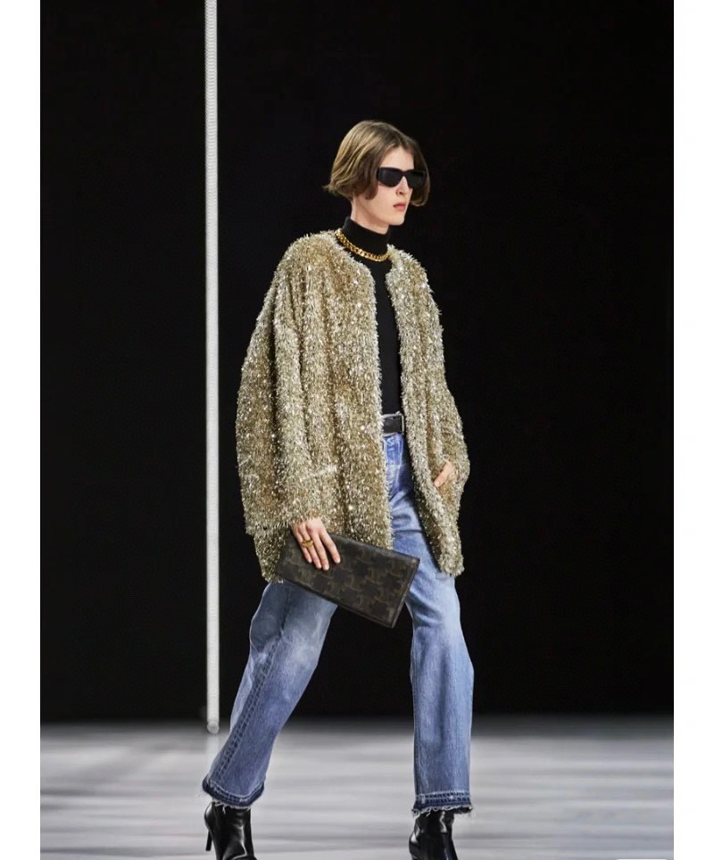 CLN030 celine chunky gold necklace - ccjewelryacc