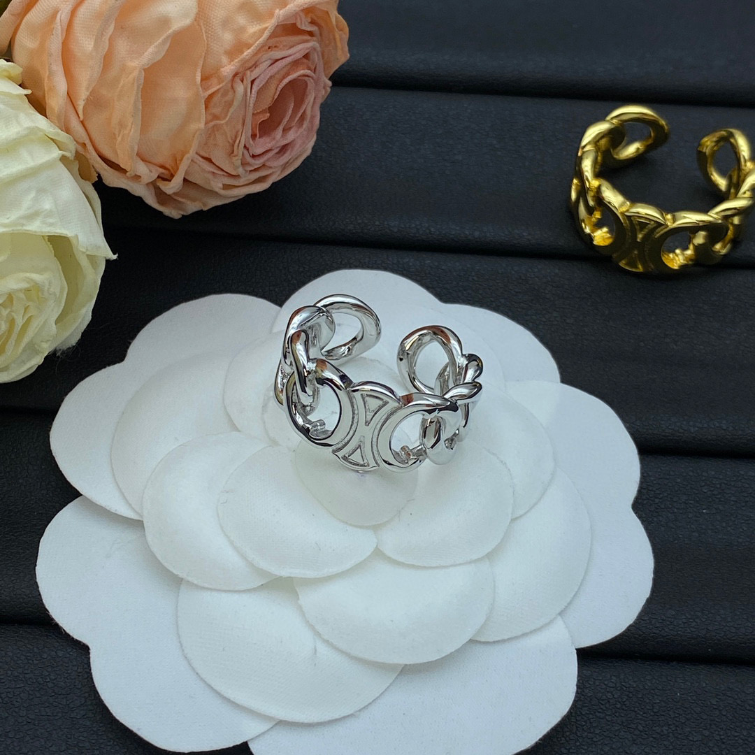 CLR004 Top Quality Full diamond letter Ring - ccjewelryacc