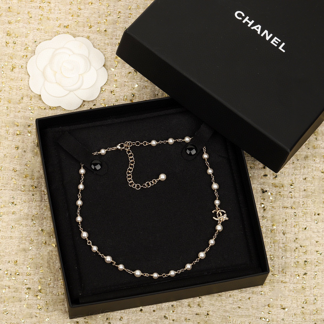 CCN378  CC Pearl choker Necklace - ccjewelryacc