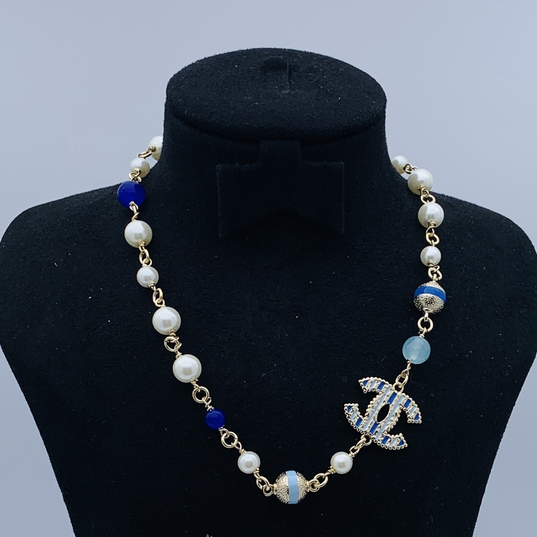 CCN257 24P CC pink pearl choker necklace - ccjewelryacc