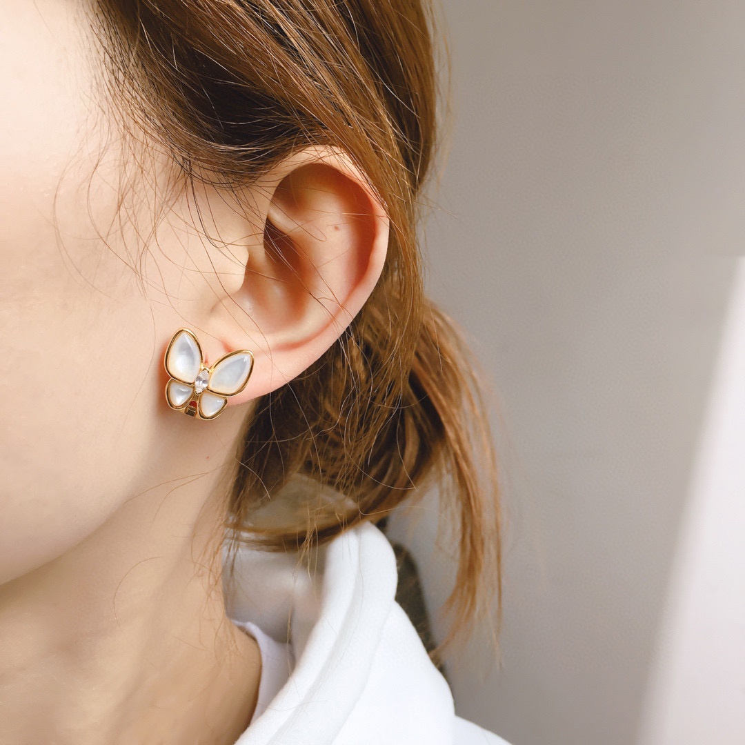 VCT004 van cleef two butterfly series necklace bracelet earring clip Jewelry Set - ccjewelryacc