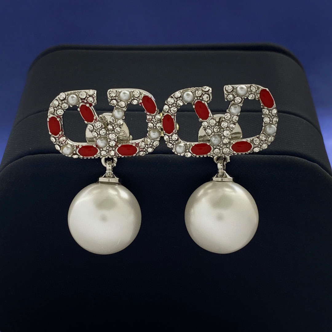 VTE040 valentino pearl drop earrings - ccjewelryacc
