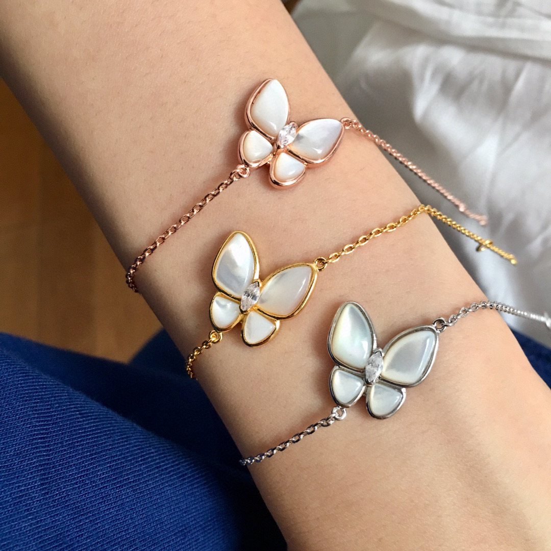 VCS019 VAN cleef two butterfly bracelet Mother of pearl - ccjewelryacc
