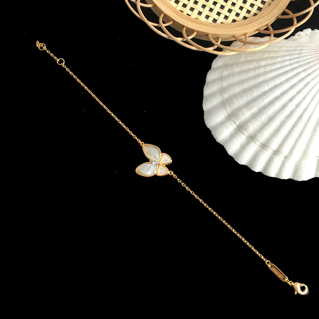 VCS019 VAN cleef two butterfly bracelet Mother of pearl - ccjewelryacc