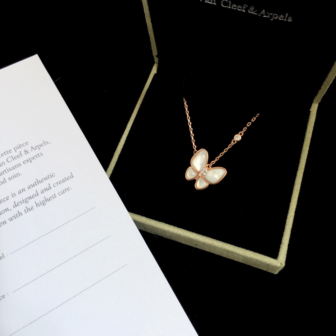 VCN081 vca two butterfly necklace - ccjewelryacc