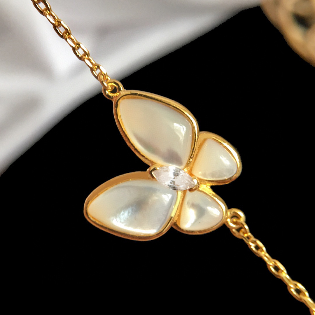VCS019 VAN cleef two butterfly bracelet Mother of pearl - ccjewelryacc