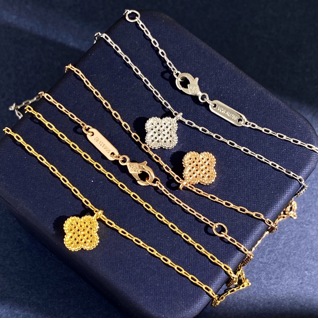 VCN021 Mini Van cleef gold sweet alhambra necklace - ccjewelryacc