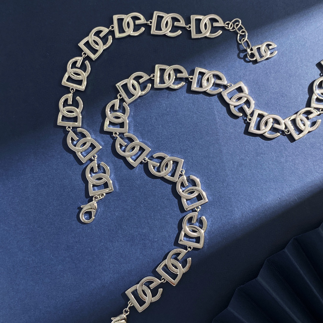 DGT005 DG Logo choker and bracelet jewelry set - ccjewelryacc