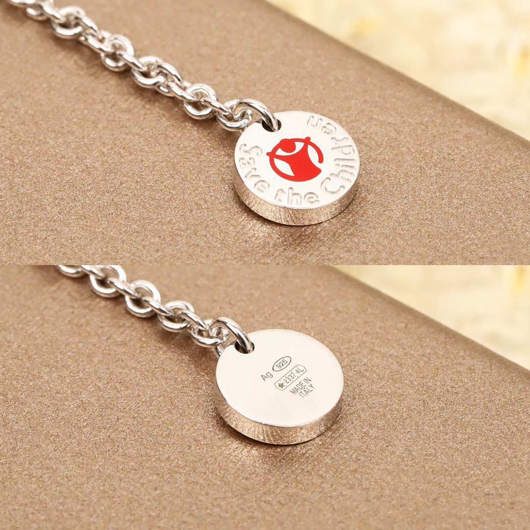 BGNS001 S925 sterling silver SAVE the children necklace - ccjewelryacc