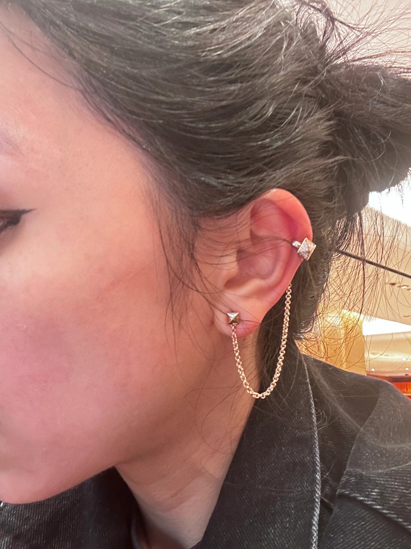 HMES001 S925 sterling silver Clou d'H left single ear climber earring - ccjewelryacc